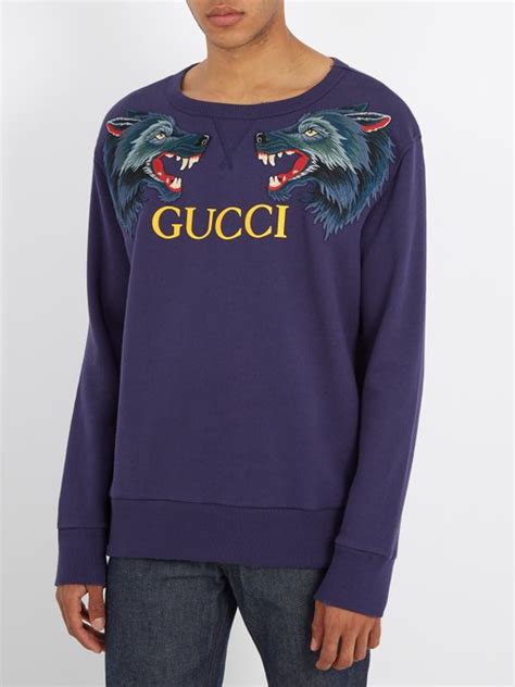 gucci old.english wolf sweater